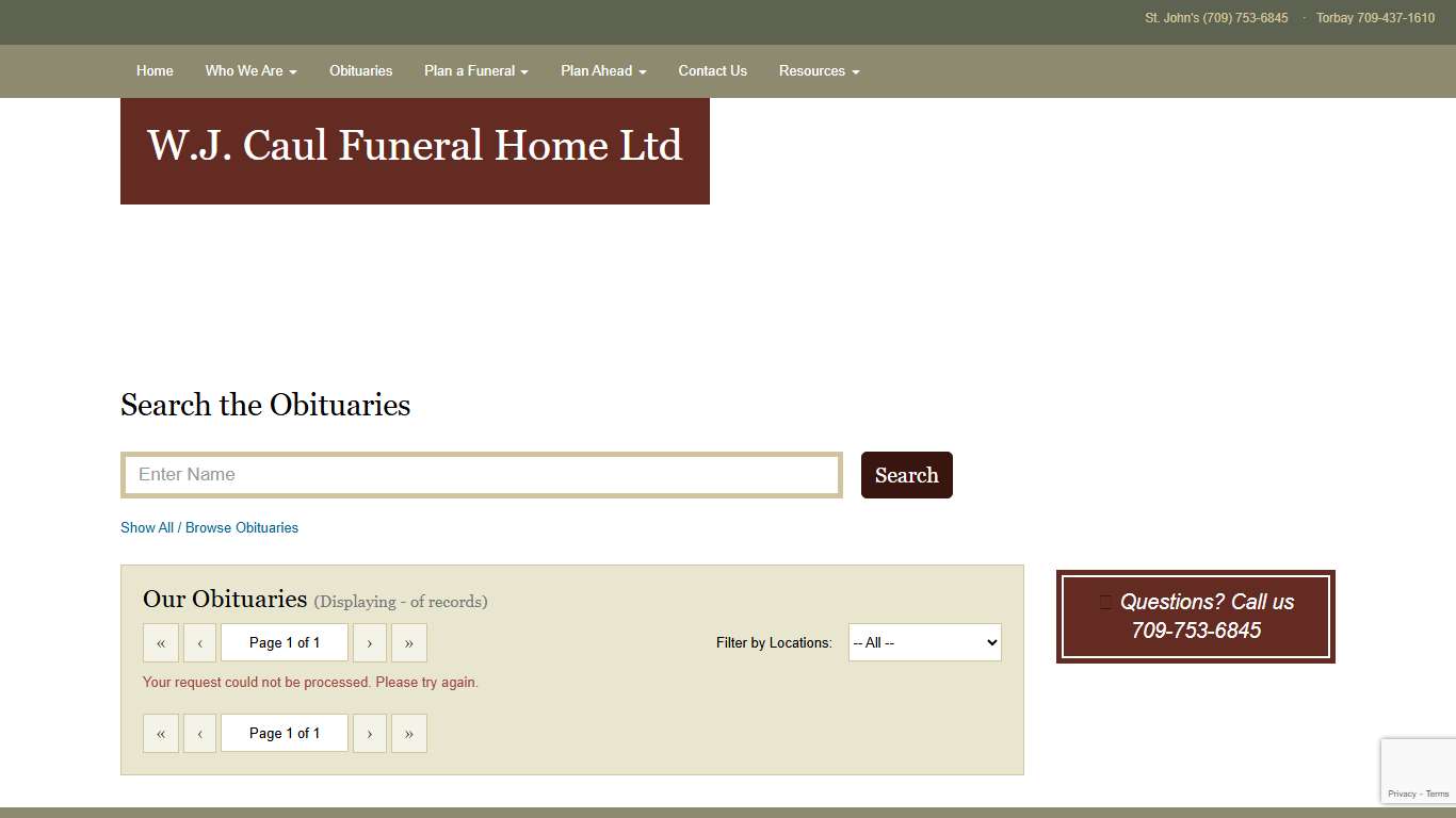 Recent Obituaries Caul's Funeral Home